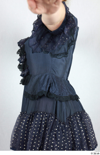  Photos Woman in Historical Dress 86 20th century blue dress historical clothing upper body 0003.jpg